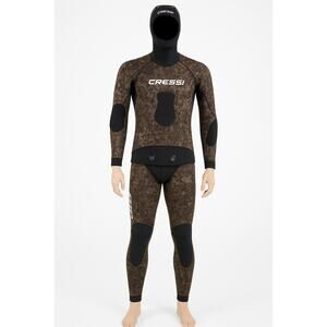 Cressi Tracina 3.5mm Camo Wetsuit Set Hooded Top & Pants L/4 Spearfishing Dive